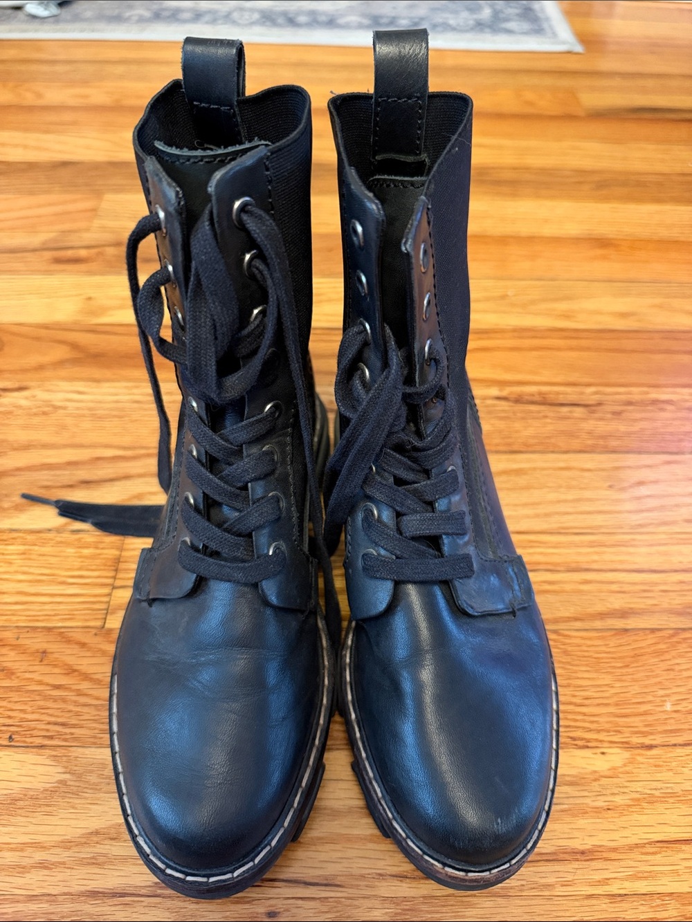 Black 37 women rag&bone Lace-Up Combat Boots - Stylish Everyday Workwear